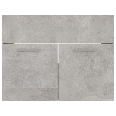 vidaXL Ensemble de meubles de salle de bain 2 pcs Gris béton