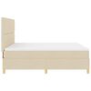 vidaXL Lit &agrave; ressorts avec matelas Cr&egrave;me 180 x 200 cm tissu