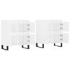 vidaXL Buffets 2 pcs blanc bois d'ing&eacute;nierie