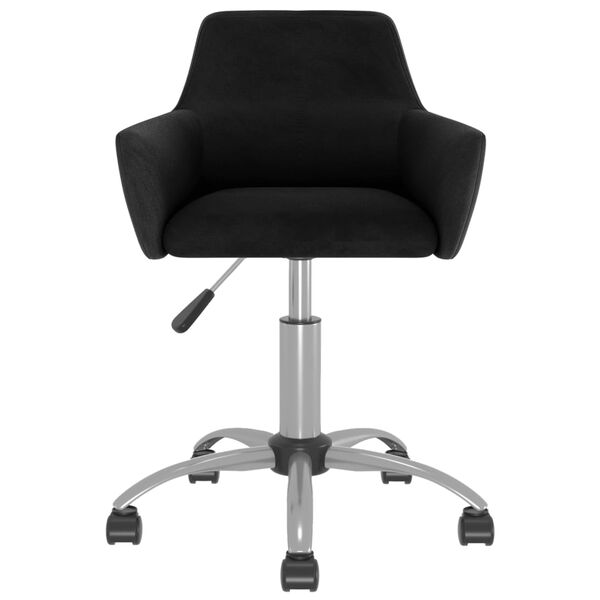 vidaXL Chaise pivotante de salle &agrave; manger Noir Velours