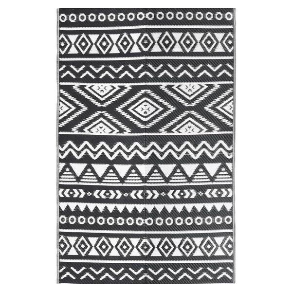 vidaXL Tapis d'ext&eacute;rieur ARAKIL Noir 140x200 cm PP