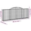 vidaXL Paniers &agrave; gabions arqu&eacute;s 12 pcs 300x30x100/120 cm fer galvanis&eacute;