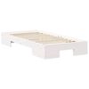 vidaXL Cadre de lit sur&eacute;lev&eacute; Blanc 100 x 200 cm Bois massif en pin