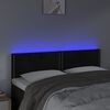 vidaXL T&ecirc;te de lit &agrave; LED Noir 144x5x78/88 cm Velours