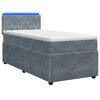 vidaXL Lit boxspring avec matelas Gris fonc&eacute; 80 x 200 cm Velours