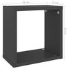 vidaXL &Eacute;tag&egrave;res cube murales 4 pcs Gris 26x15x26 cm