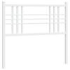 vidaXL T&ecirc;te de lit de remplacement m&eacute;tal blanc 100 cm