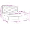 vidaXL Sommier &agrave; lattes de lit matelas LED Gris clair 160x200 cm Tissu