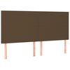 vidaXL T&ecirc;te de lit &agrave; LED Marron fonc&eacute; 200x5x118/128 cm Tissu