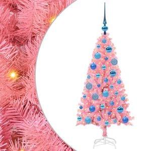 vidaXL Sapin de No&euml;l Rose 120 cm PVC