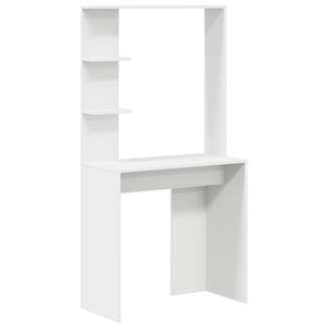 vidaXL Bureau Blanc Bois d'ing&eacute;nierie 78,5 x 37 x 154,5 cm