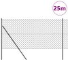 vidaXL Poteau de cl&ocirc;ture. Gris 25 x 1,4 m (maille 60 x 60 mm)