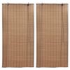 vidaXL Stores roulants en bambou 2 pcs 100x160 cm Marron