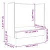 vidaXL Canap&eacute; &agrave; Haut Dossier 101cm Bleu tissu