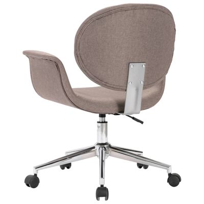 vidaXL Chaise pivotante de bureau Taupe Tissu