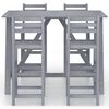 vidaXL Ensemble de bar d'ext&eacute;rieur 5 pcs Gris Bois d'acacia massif