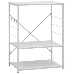 vidaXL Armoire &agrave; four &agrave; micro-ondes Blanc 60x39,6x79,5 cm