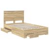 vidaXL Cadre de lit Ch&ecirc;ne Sonoma 120 x 200 cm Bois d'ing&eacute;nierie