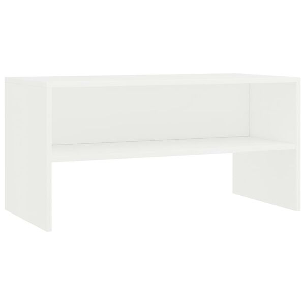 vidaXL Meuble TV Blanc 80x40x40 cm Bois d&rsquo;ing&eacute;nierie