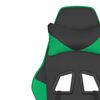 vidaXL Chaise de jeu Noir et vert Similicuir