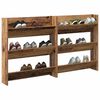 vidaXL Cabinet &agrave; chaussures 2 pcs Bois ancien 85 x 18 x 90 cm