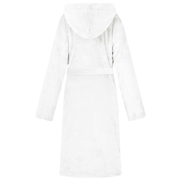 vidaXL Peignoir avec capuche Blanc xxxl Flanelle