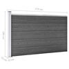 vidaXL Ensemble de panneau de cl&ocirc;ture WPC 872x105 cm Noir