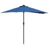 vidaXL Parasol de jardin Bleu 294 x 150 x 223 cm tissu