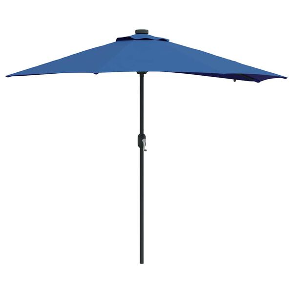 vidaXL Parasol de jardin Bleu 294 x 150 x 223 cm tissu