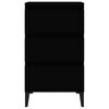 vidaXL Table de chevet noir 40x35x70 cm bois d&rsquo;ing&eacute;nierie