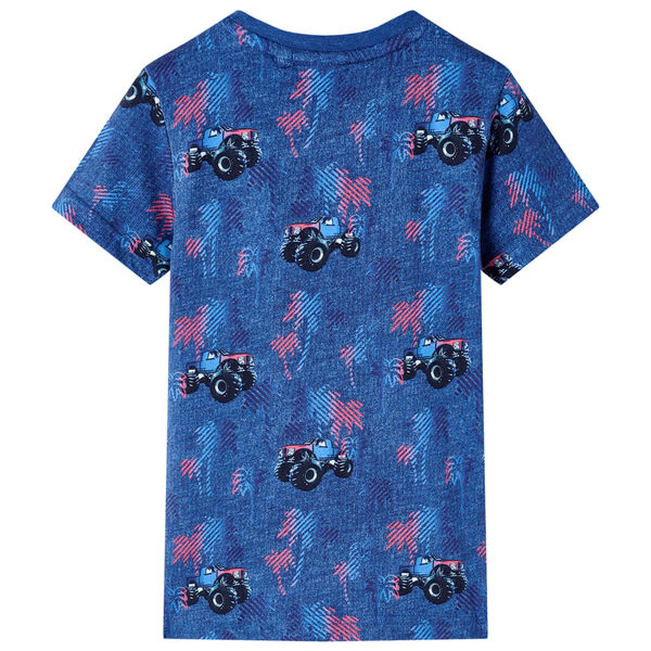 T-shirt pour enfants m&eacute;lange bleu fonc&eacute; 92