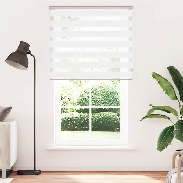 vidaXL Store z&egrave;bre blanc 125x230 cm largeur du tissu 120,9cm polyester