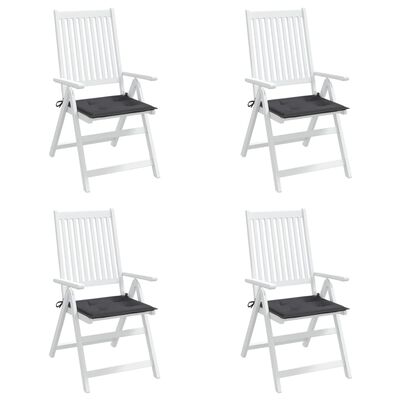 vidaXL Coussins de chaise de jardin 4 pcs anthracite 40x40x3 cm