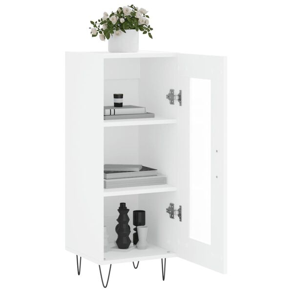 vidaXL Buffet blanc 34,5x34x90 cm bois d'ing&eacute;nierie