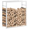 vidaXL Portant de bois de chauffage 80x28x86 cm acier inoxydable