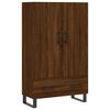 vidaXL Buffet haut ch&ecirc;ne marron 69,5x31x115 cm bois d'ing&eacute;nierie
