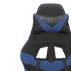 vidaXL Chaise de jeu Noir et bleu Similicuir