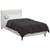 vidaXL Duvet d'&eacute;t&eacute; simple Matelass&eacute; Anthracite 140 x 220 cm Microfibre