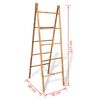 vidaXL Porte-serviette double avec 5 barreaux Bambou 50 x 160 cm