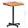 vidaXL Table de bistro Carr&eacute;e 50x50x75 cm Bois d'acacia massif