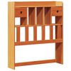vidaXL Lit biblioth&egrave;que sans matelas cire marron 100x200 cm pin massif