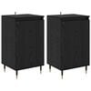 vidaXL Buffet 2 pc Ch&ecirc;ne noir 40 x 35 x 70 cm Bois d'ing&eacute;nierie et fer