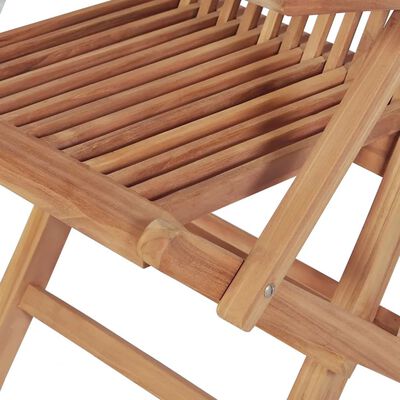 vidaXL Mobilier à dîner de jardin 5 pcs Bois de teck massif