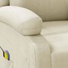 vidaXL Fauteuil de massage blanc cr&egrave;me similicuir