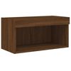vidaXL Meuble TV avec lumi&egrave;res LED ch&ecirc;ne marron 60x30x30 cm