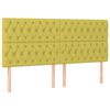 vidaXL Sommier &agrave; lattes de lit avec matelas Vert 180x200 cm Tissu