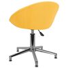 vidaXL Chaise pivotante de bureau Jaune Tissu