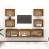 vidaXL Meubles TV 7 pcs Marron miel Bois massif de pin