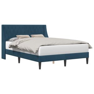 vidaXL Cadre de lit avec t&ecirc;te de lit Bleu 120 x 190 cm Velours