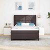 vidaXL Lit &agrave; ressorts avec matelas Marron fonc&eacute; 160 x 200 cm tissu